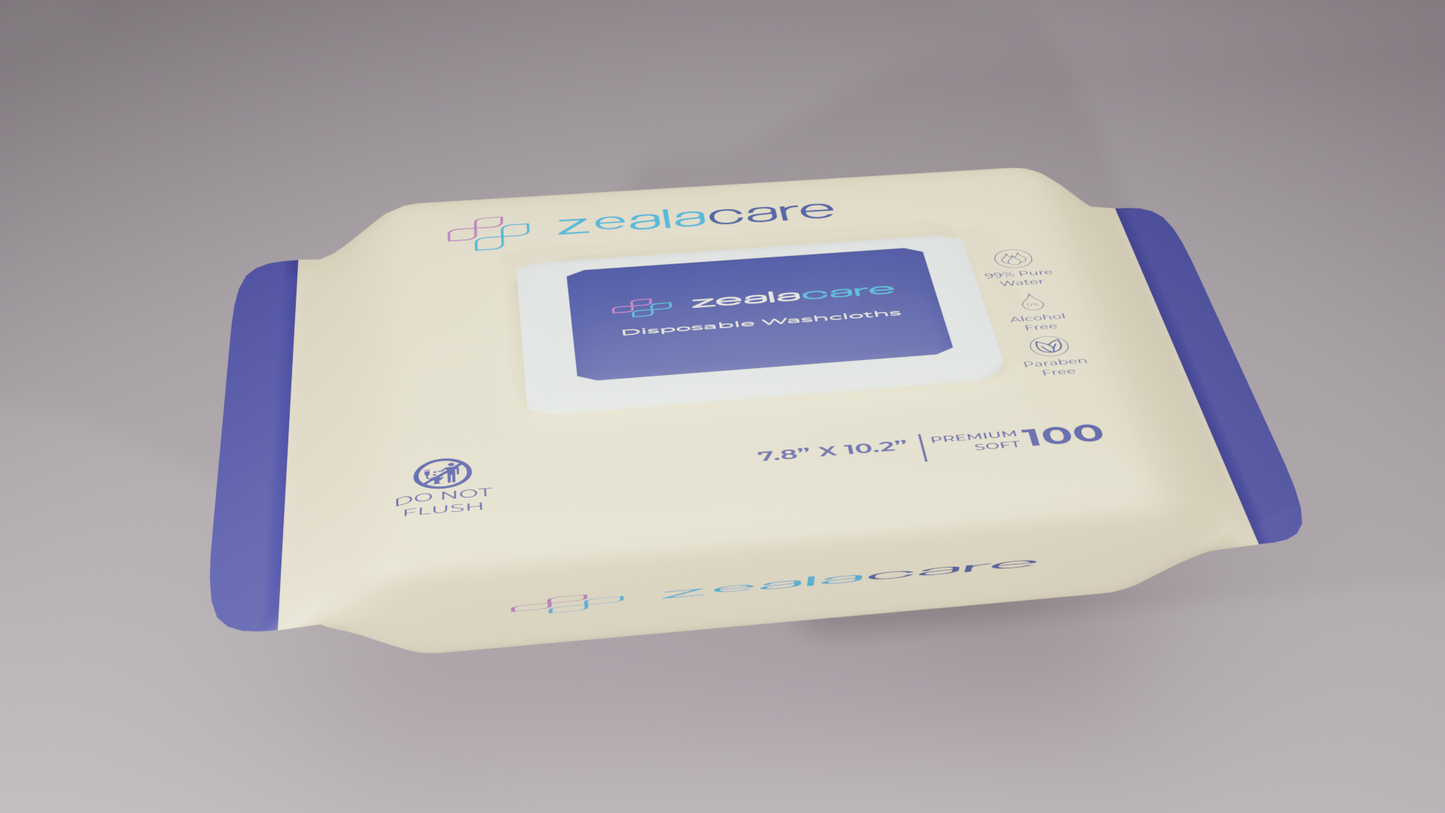 Zealacare Premium Adult Wipes (Case of 6)